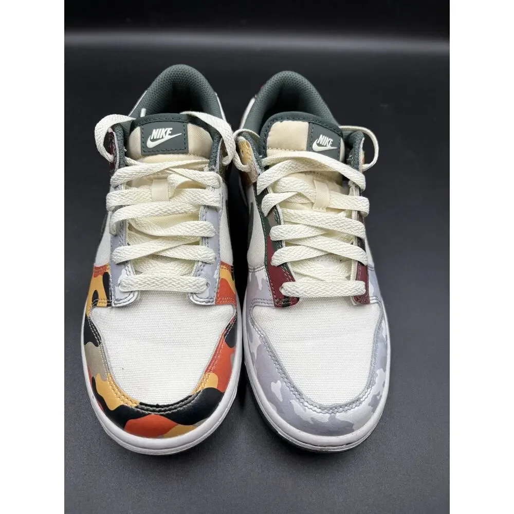 Nike Dunk Low SE Grade School Sail Multi-Camo DB1909-100 Youth Size 5.5=W Sz 7